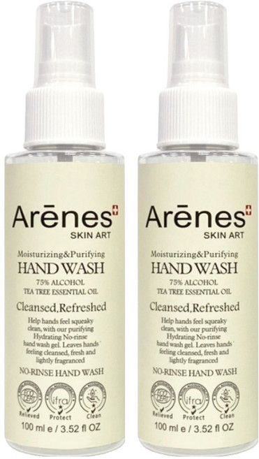 Arenes 愛霓思 乾洗手保濕潔淨精華 Moisturizing & Purifying No-rinse hand wash, 100ml, 2瓶
