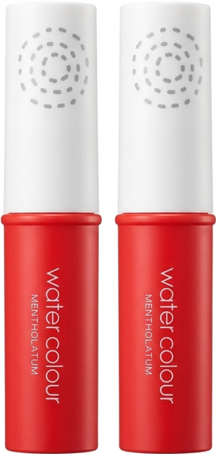 MENTHOLATUM 曼秀雷敦 水彩潤唇膏 72'S, 01 閃耀紅, 2支, 3g