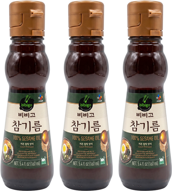CJ bibigo 芝麻油, 160ml, 3罐