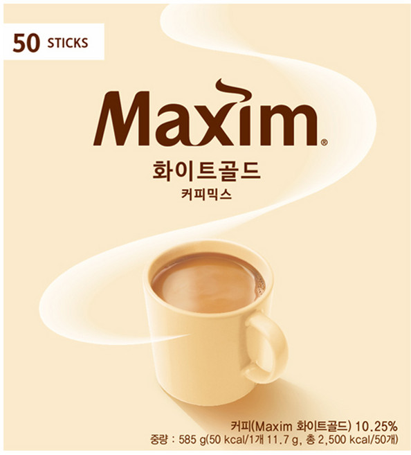 맥심 화이트골드 커피믹스, 11.7g, 50개입, 1개