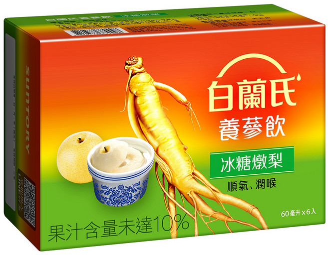BRAND'S 白蘭氏 冰糖燉梨養蔘飲 人參 + 燉梨, 6瓶, 60ml, 1盒