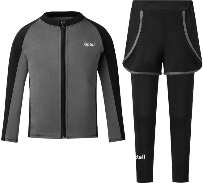 로로샤 아동용 주니어 킵집업 래쉬가드+레깅스+팬츠 세트