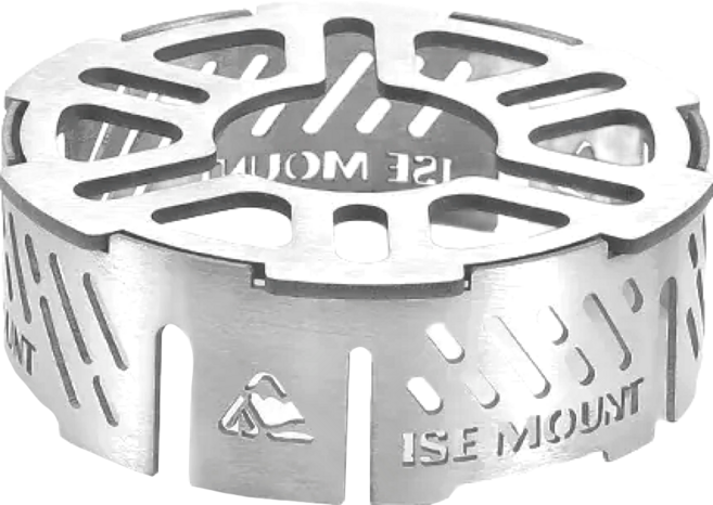 ISE MOUNT 小島嶼山 卡式爐防風圈 直徑102mm, 銀色, 1個