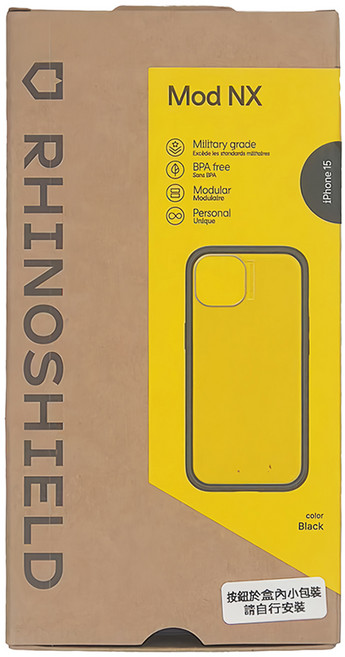 RHINOSHIELD 犀牛盾 Mod NX iPhone 15 防摔 手機 邊框背蓋兩用手機保護殼 Military grade BPA free Modular 黑色 1個