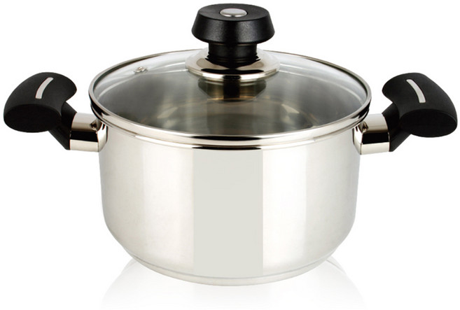 리빙글로리 모던 인덕션 3중바닥 양수냄비, 혼합색상, 18cm