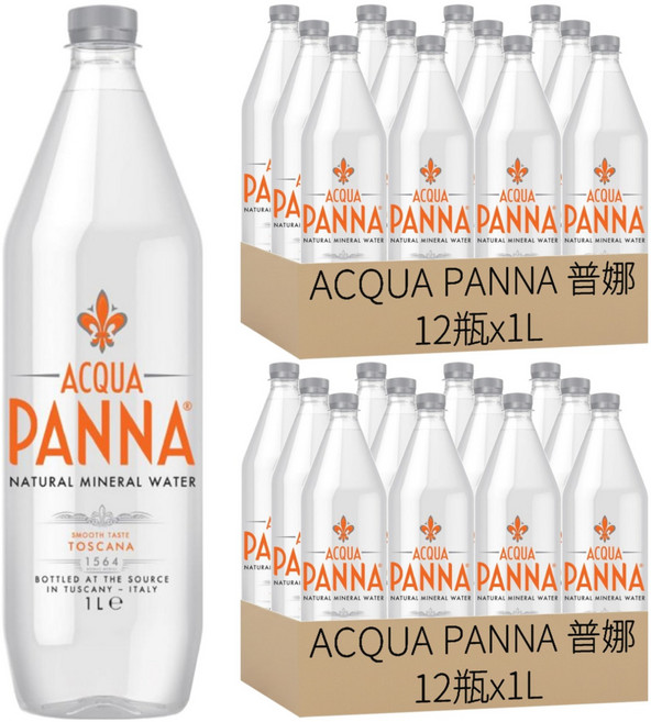 ACQUA PANNA 普娜 天然礦泉水, 1L, 24瓶