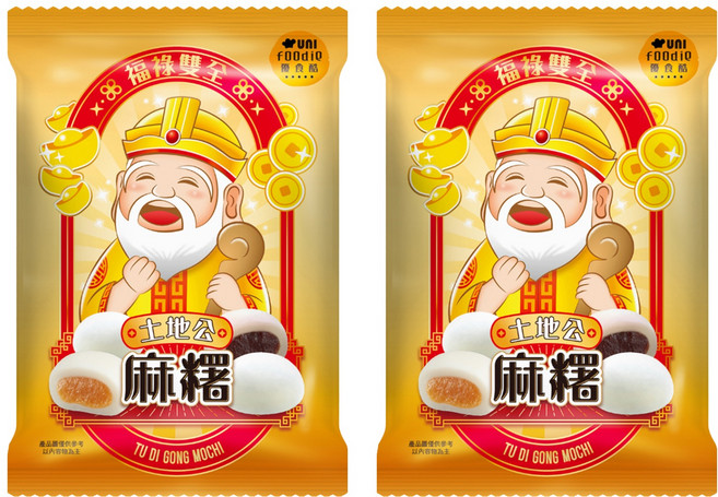 UNI foodie 優食酷 優食酷土地公綜合麻糬, 2個, 150g