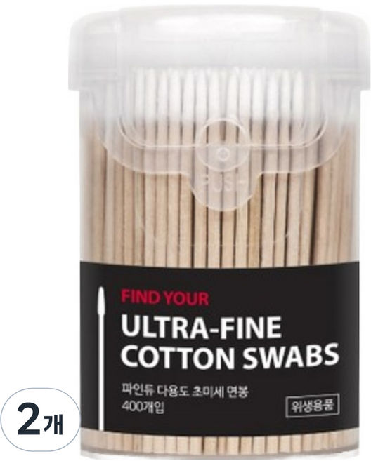 파인듀 다용도 초미세 면봉, 2개, 400개입