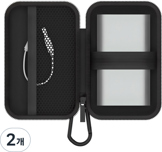 바나다 보조배터리 파우치 L, 블랙, 2개