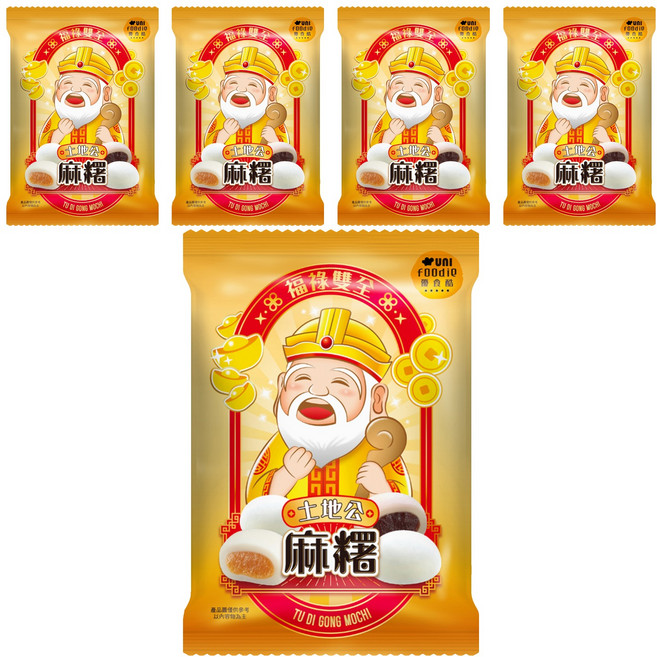 UNI foodie 優食酷 優食酷土地公綜合麻糬, 5個, 150g