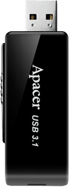 Apacer 宇瞻 3.0伸縮式隨身碟 AH350 黑色, 128GB, 1個