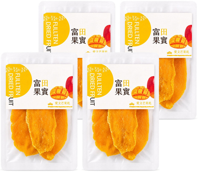 FULL TEN 富田 芒果乾, 4包, 50g