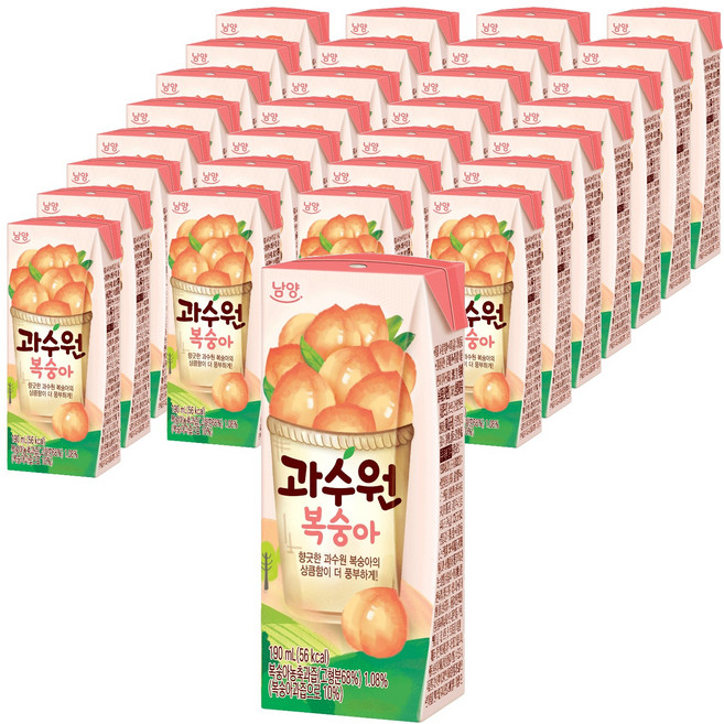 남양과수원 복숭아, 190ml, 48개