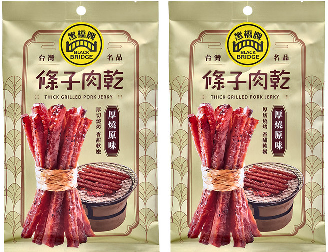 BLACK BRIDGE 黑橋牌 厚燒原味條子肉乾, 65g, 2包
