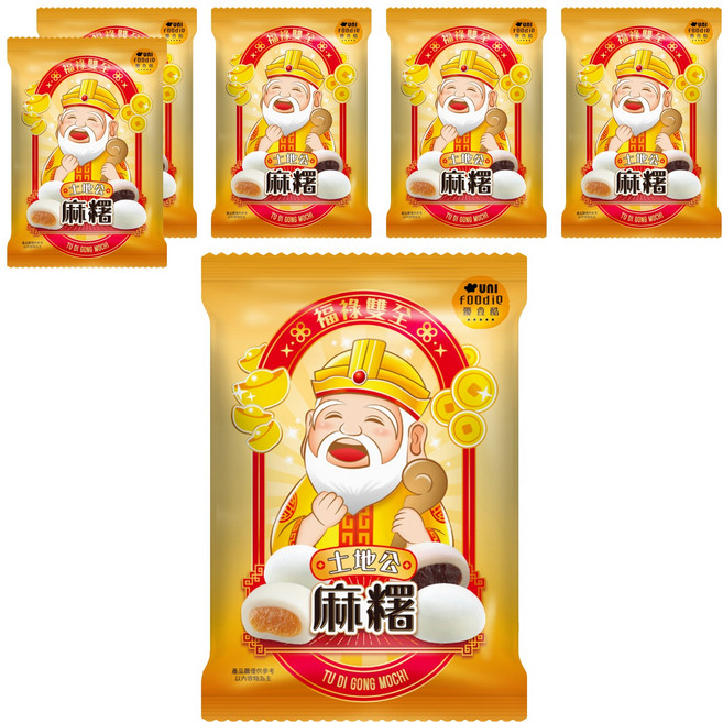 UNI foodie 優食酷 優食酷土地公綜合麻糬, 6個, 150g