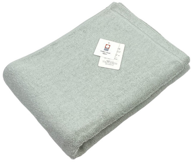 imabari towel 今治浴巾 100%棉, 淺灰色, 1條
