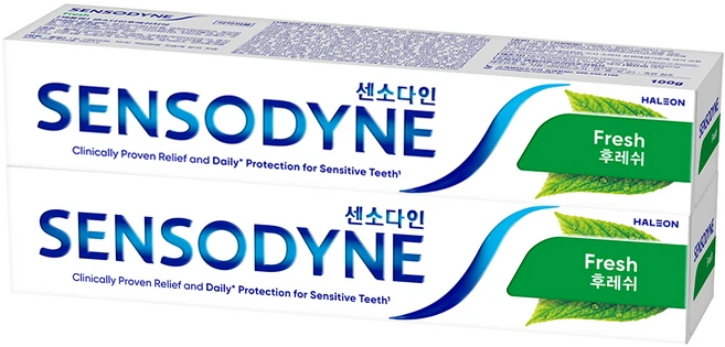 센소다인 후레쉬 치약 민트향, 100g, 2개 - 쿠팡