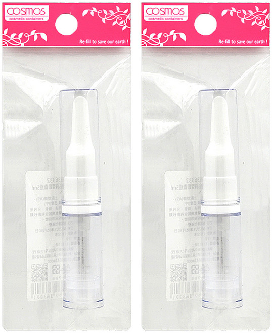 台灣 COSMOS AS真空眼霜瓶 5ml, 透明色, 2個