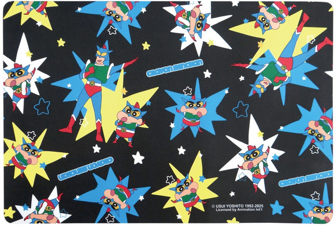 Shinchan 蠟筆小新 軟式吸水地墊, 動感超人 黑色, 1個