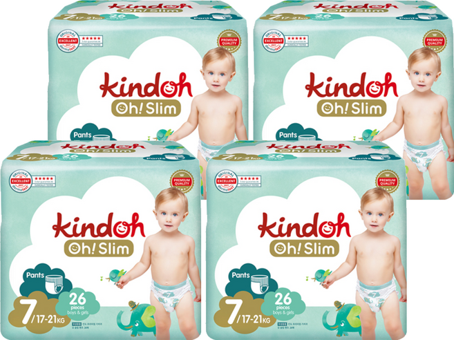 킨도 프리미엄 오슬림 팬티형 기저귀, 7단계, 104매