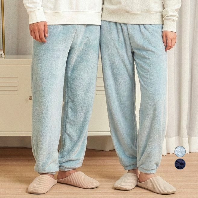 CARET 남녀공용 빅사이즈 극세사 밴딩 파자마 수면 바지
