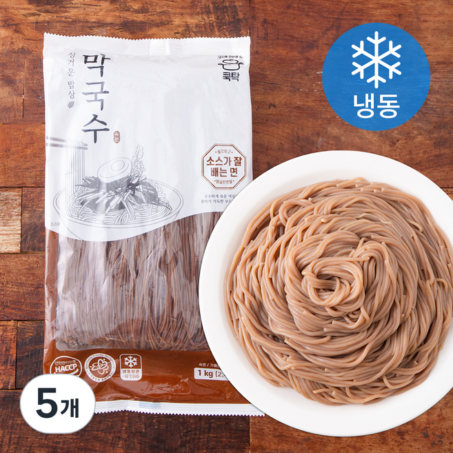 쿡탁 싱거운밥상 막국수 (냉동), 1kg, 5개