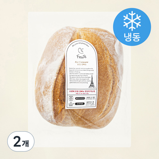 프렌떼 호밀 깜빠뉴 (냉동), 435g, 2개