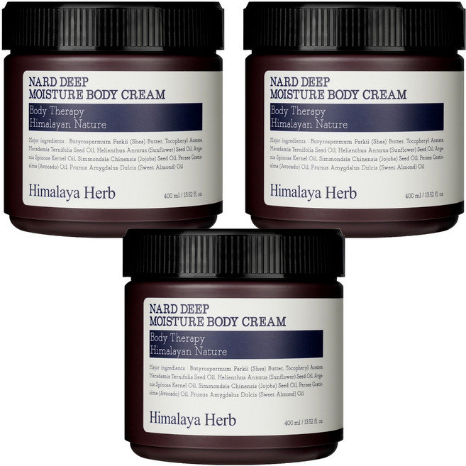 나드 딥 모이스처 바디크림 라벤더머스크향, 400ml, 3개