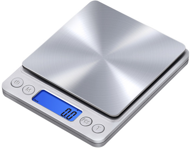 홈플래닛 미니 디지털 정밀 주방저울, 실버, DS03SMST, 1kg