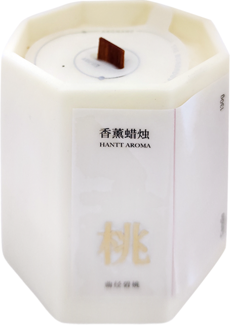 AROMAME 雷納多彌香 澳洲天然紅木芯八角瓶香氛蠟燭, 曲徑碧桃, 130g, 1個