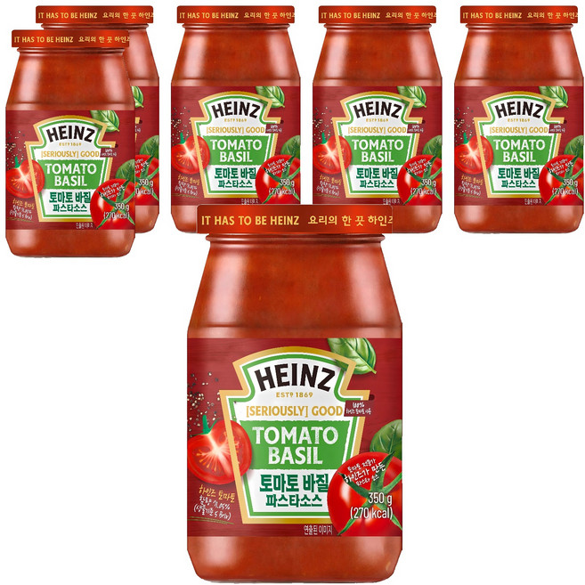 하인즈 토마토 바질 파스타 소스, 350g, 6개