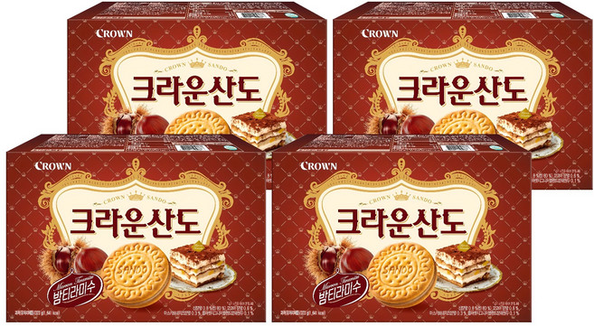 크라운산도 밤 티라미수, 323g, 4개