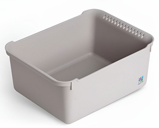 요고모지 직사각 물빠짐 설거지통 소형, 1개, 그레이