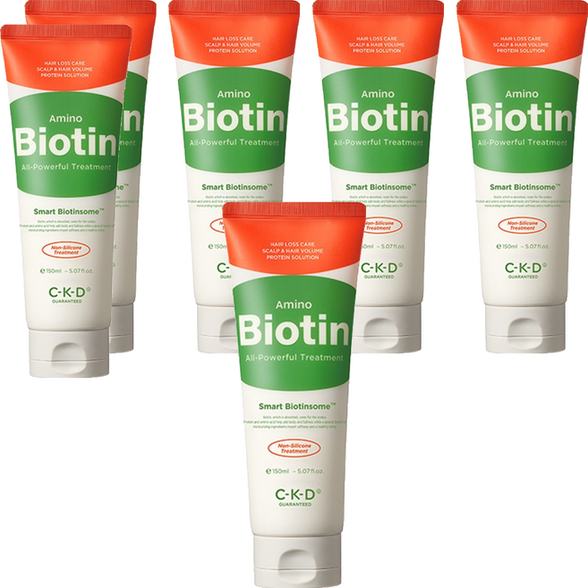 씨케이디 아미노 비오틴 올파워풀 헤어트리트먼트, 150ml, 6개