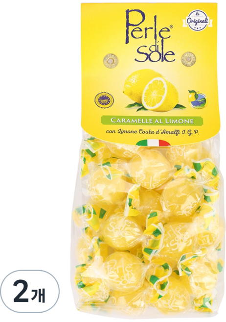 페를레디솔레 레몬 캔디, 200g, 2개