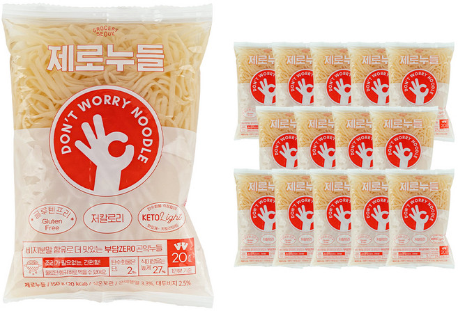 그로서리서울 제로누들, 150g, 15개