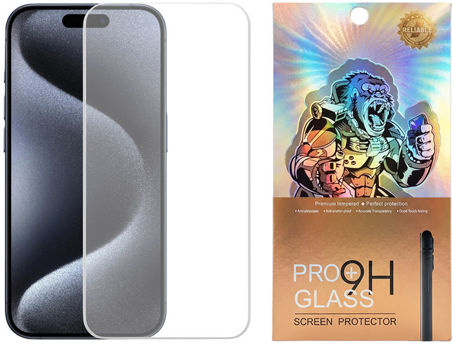 Timo 智慧型手機 鋼化玻璃 螢幕保護貼 iPhone 15 Pro 9H 防指紋 曲面貼合 透明 亮面