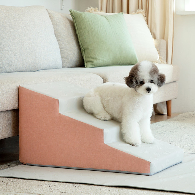 더플래 디딤 논슬립 강아지 계단, 인디핑크, 1개