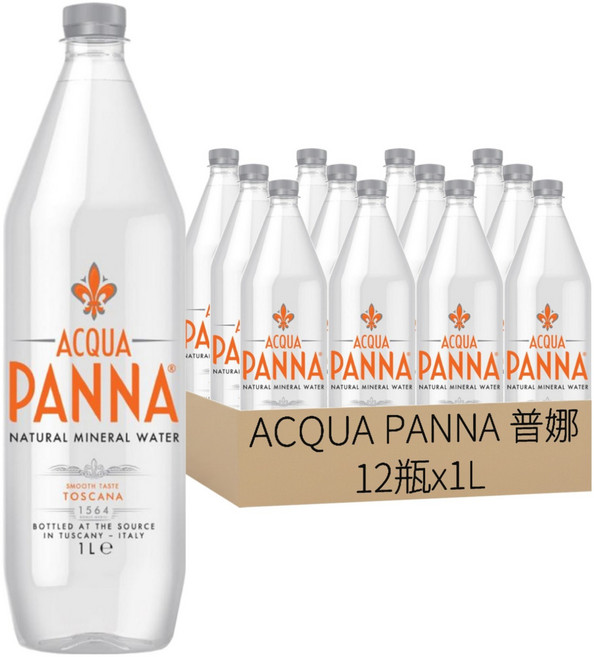 ACQUA PANNA 普娜 天然礦泉水, 1L, 12瓶