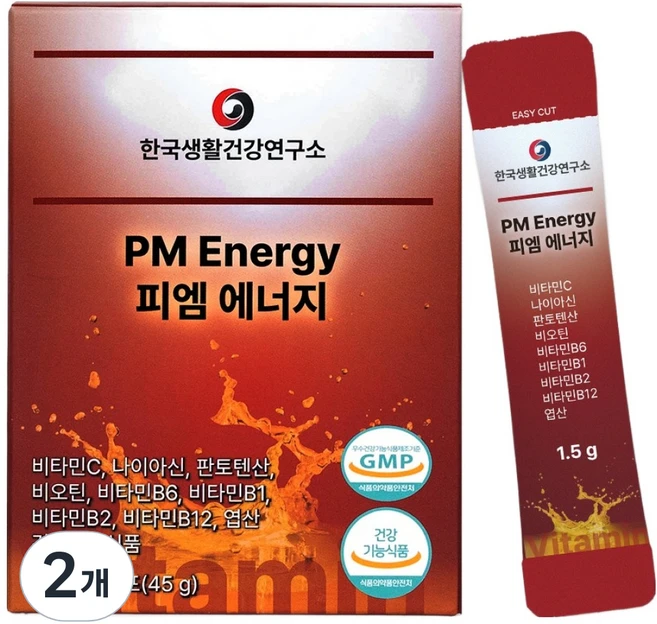 한국생활건강연구소 PM에너지 30포, 2개, 45g - 쿠팡