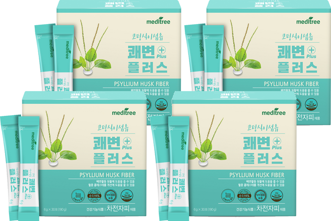 메디트리 코팅 식이섬유 쾌변 플러스, 180g, 4개