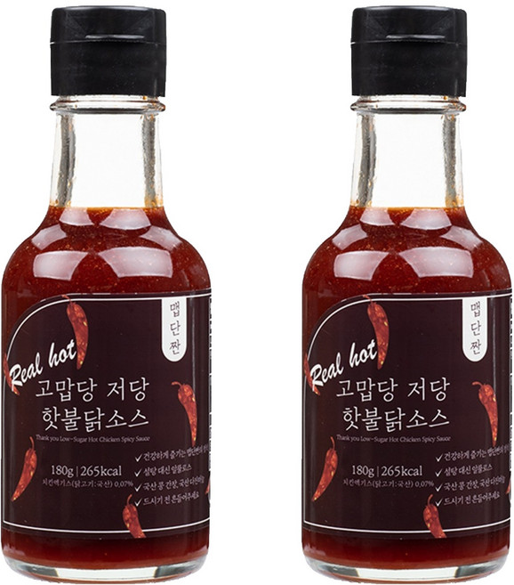 고맙당 저당 불닭 핫소스, 180g, 2개