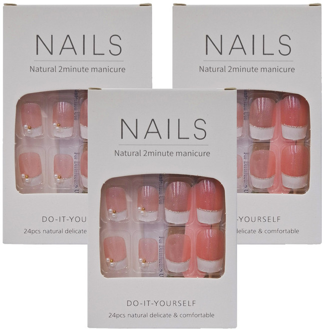 Paula's Nail 寶拉美甲 星月蝴蝶美甲貼片, AP69189 大甲中長款, 3盒
