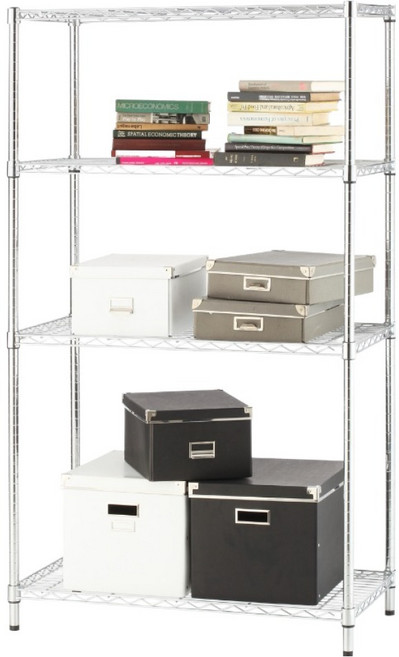 KI WISH 居家生活 輕型4層架, 銀色, 4層