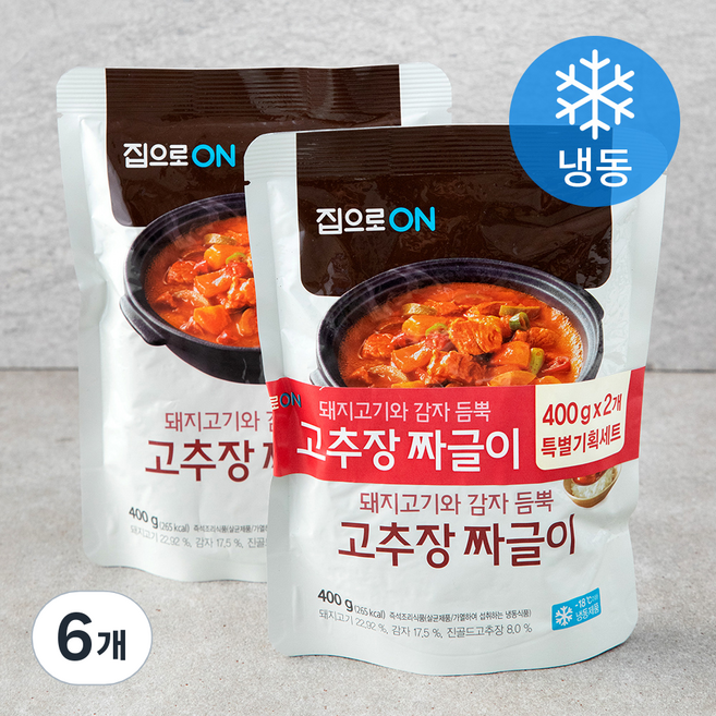 대상 고추장짜글이 (냉동), 400g, 6개