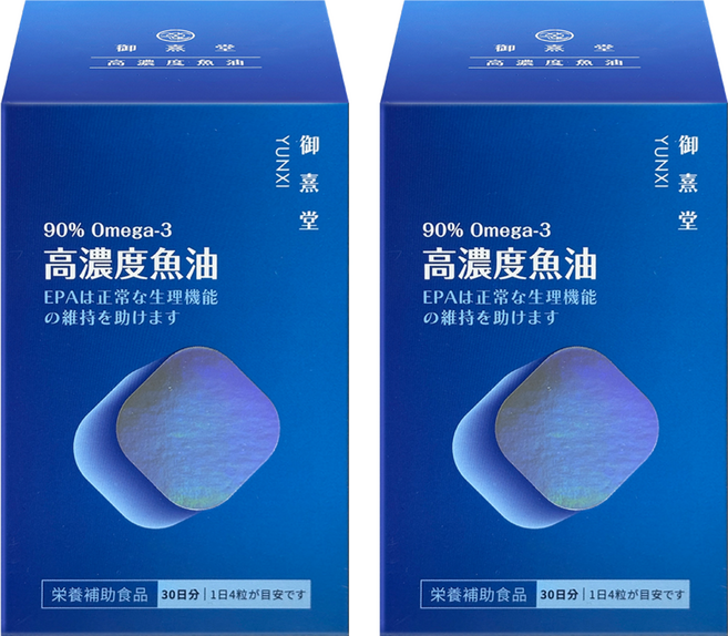 御熹堂 黃金頂級90%高濃度魚油, 120顆, 450mg, 2盒
