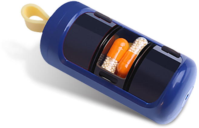 잇곰 휴대용 미니 알약케이스 네이비, 1개