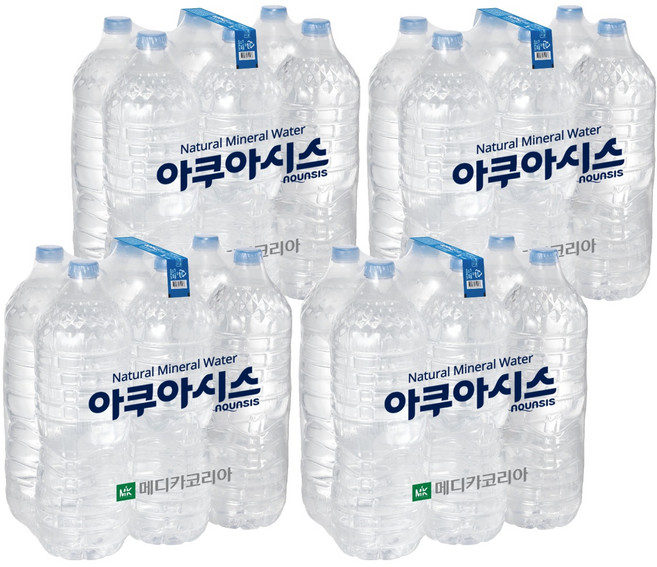 아쿠아시스 무라벨 생수, 2L, 24개