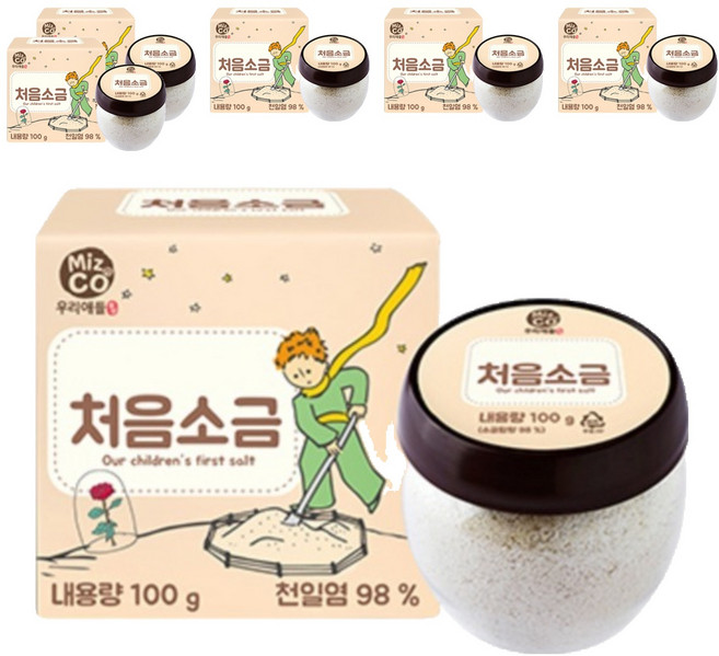 미즈앤코 처음소금, 6개, 100g