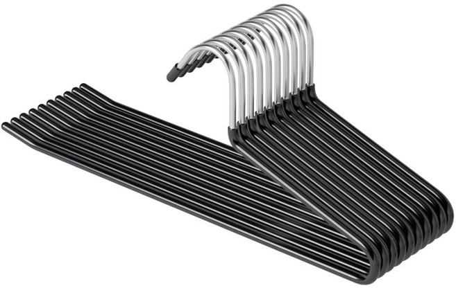 코멧 홈 논슬립 바지걸이, 블랙, 10개